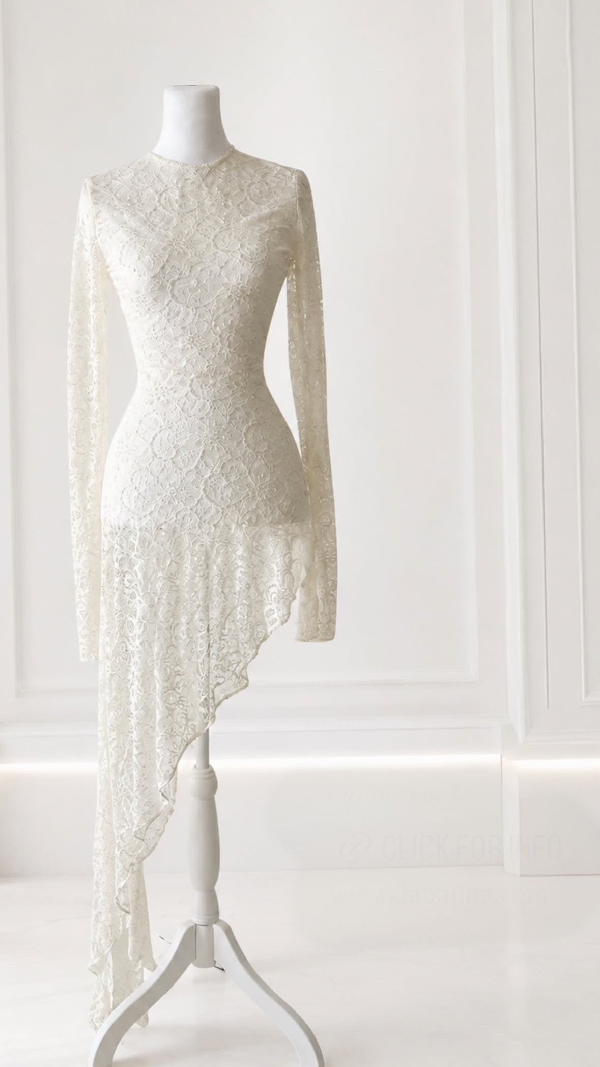 Coraline embellished pearl white dress . PRE-ORDER